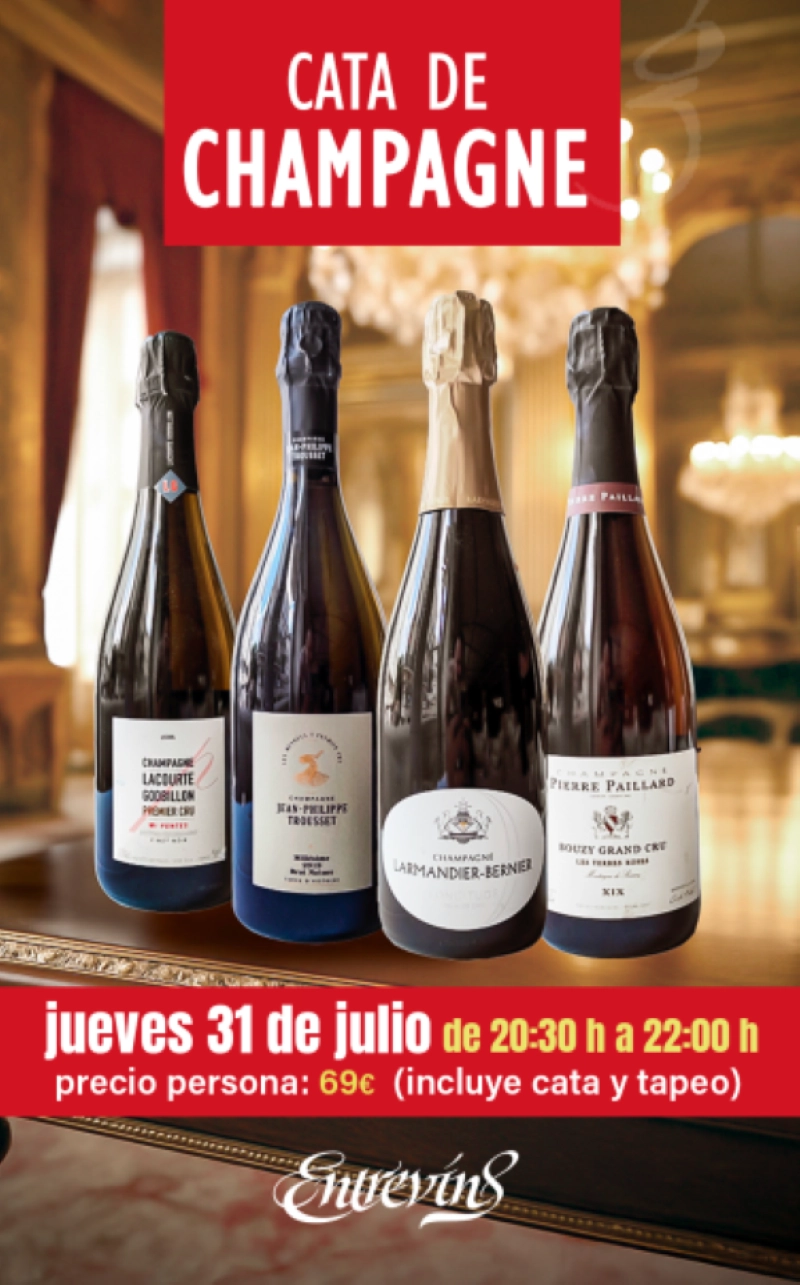 Cata de Champagne. Jueves 31 de julio Cata de Champagne. Jueves 31 de julio